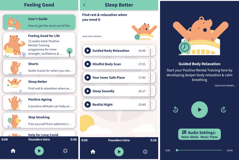 Feeling Good app screenshots