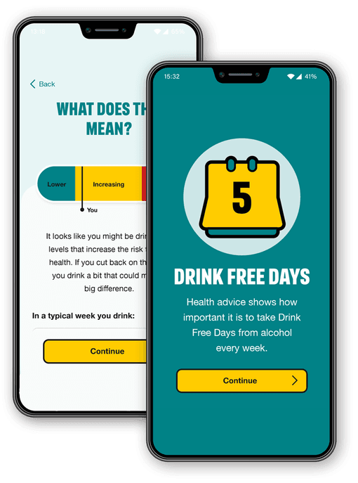 Better Health Drink Free Days app screenshots