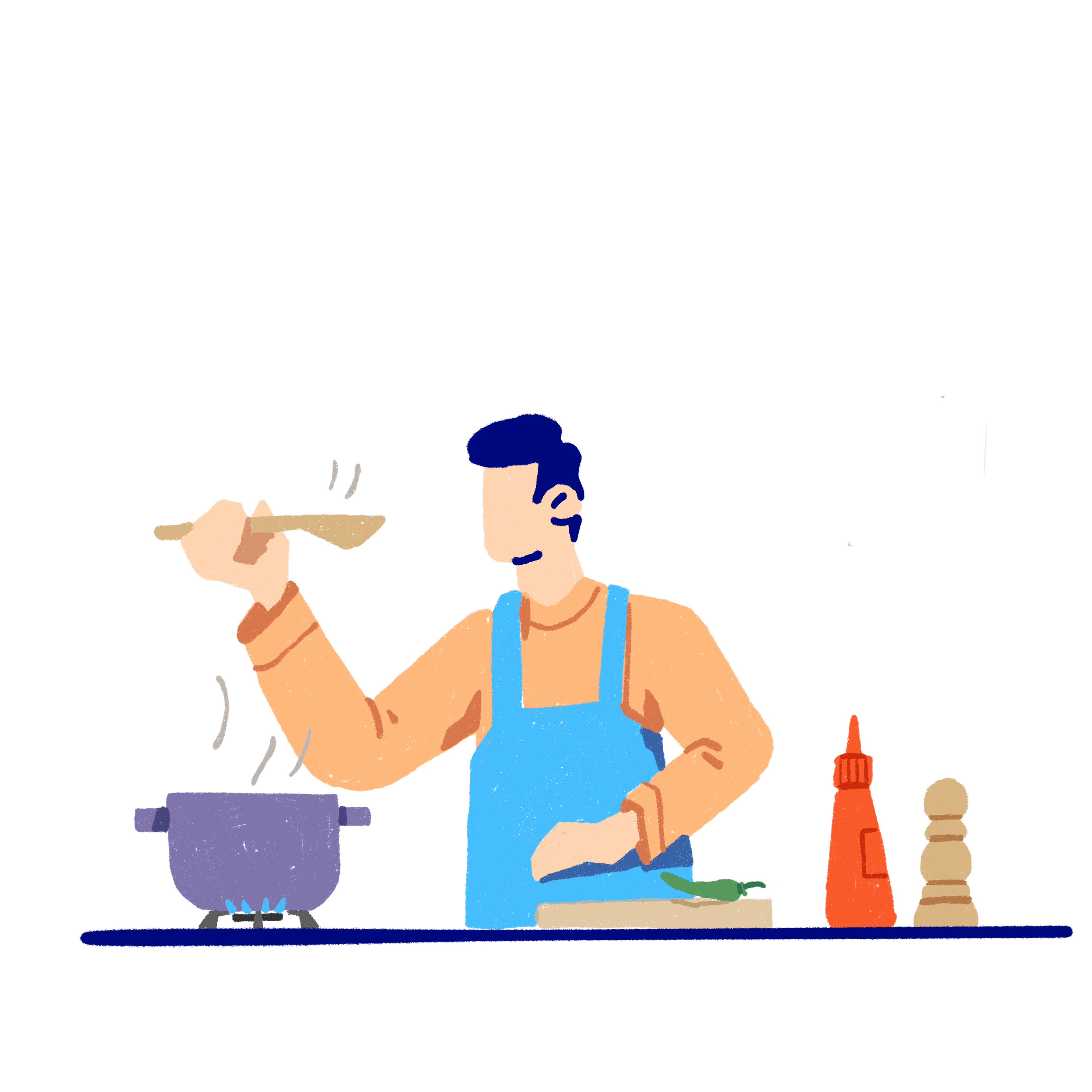 A person cooking