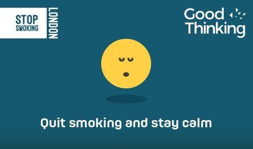 Good Thinking and Stop Smoking London stay calm poster
