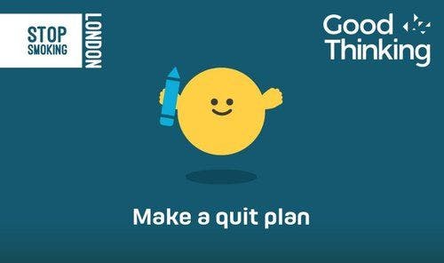 Good Thinking and Stop Smoking London make a quit plan poster