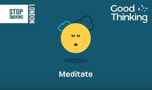 Good Thinking and Stop Smoking London meditate poster